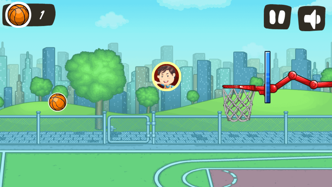 Basketball Master - Ball auf Spielfeld